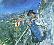 Lovis Corinth Balkonszene in Bordighera oil on canvas